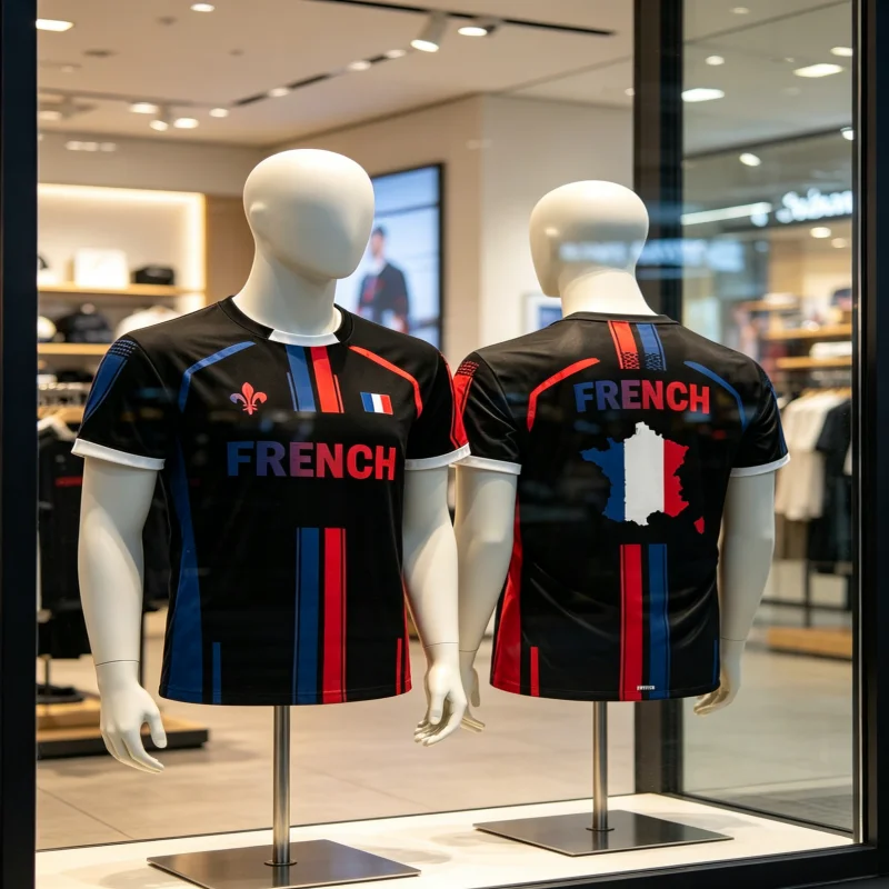 26 French Flag Fan Customization Football T-shirt Breathable Sports Graphic Comfortable Minimalist Family Parent Child Clothing