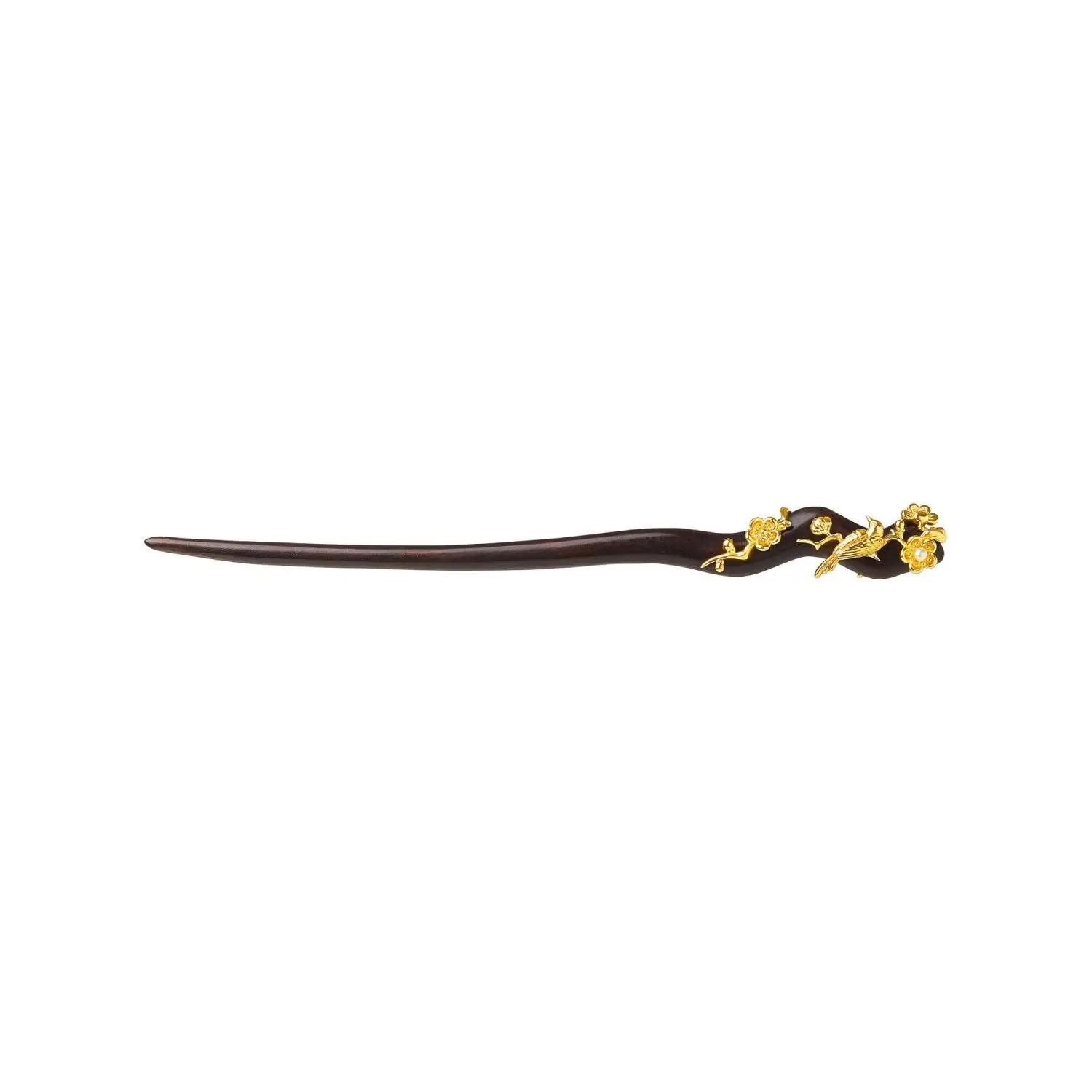 Magpie Dengmei Copper Plated 18k Gold Hair Hairpin New Chinese Rosewood Hairpin Antique Girlfriend Birthday Gift
