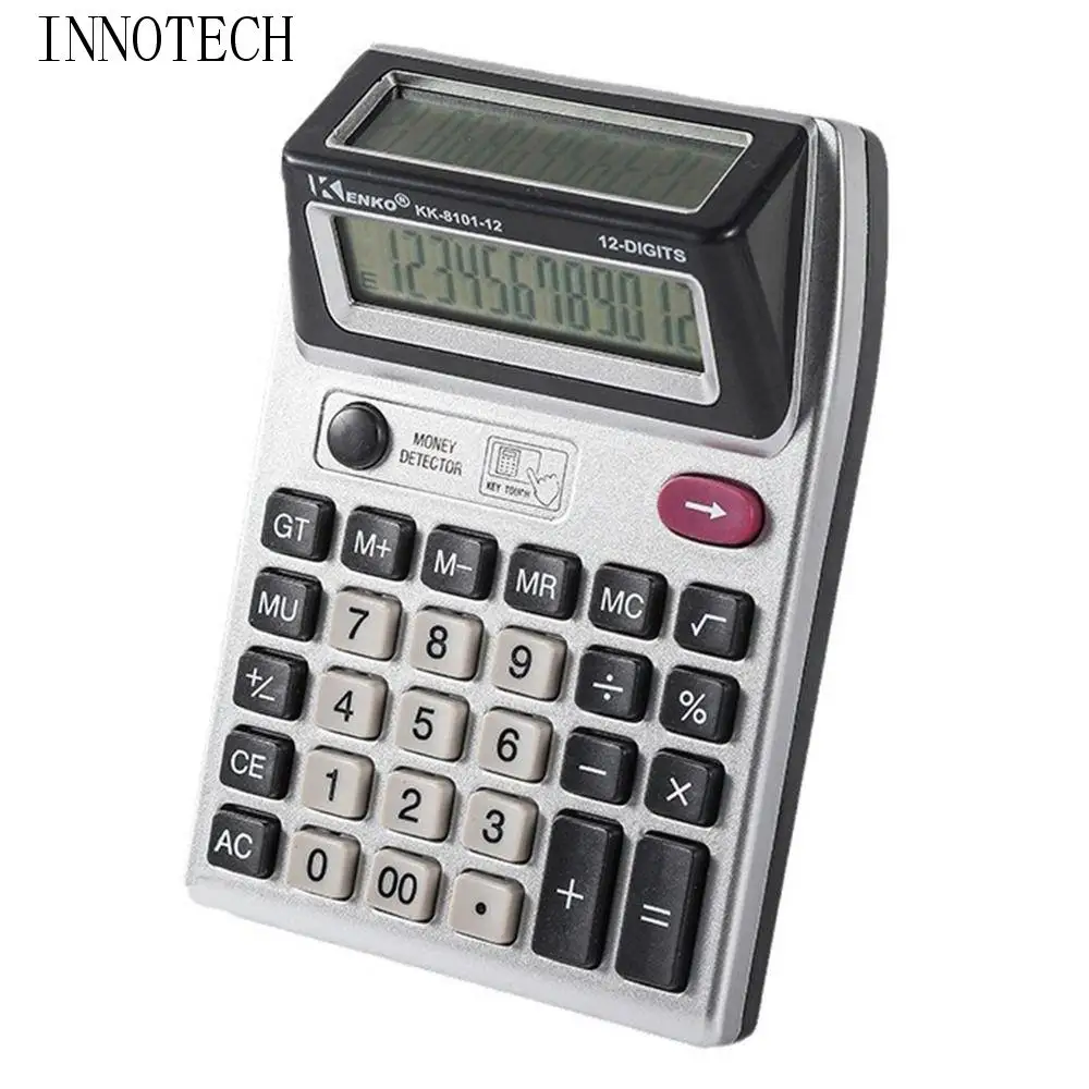 

Dual Screen 12 Digits Calculator Multifunctional Large Screen Display Mechanical Calculator Portable Stationery