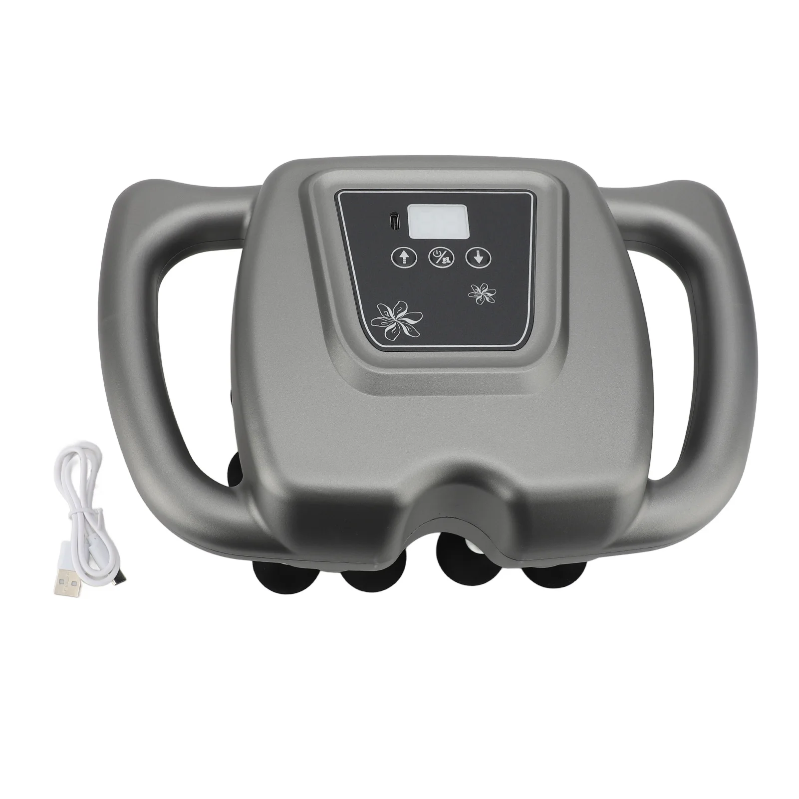 

16 Heads Massager 99 Gears Adjustment Rechargeable Massage Device for Back Shoulder Neck Gray