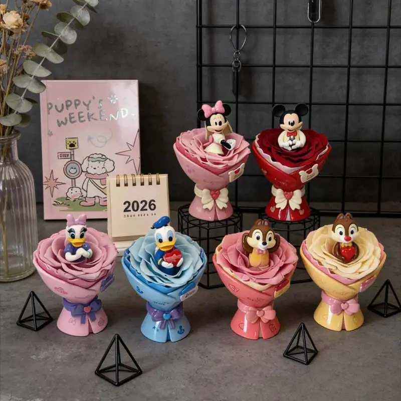 

Disney Cutie Pals Cp Series Anime Character Mickey And Minie Trendy Toys Ornament Eternal Flower Mystery Box Surprise Fun Gifts
