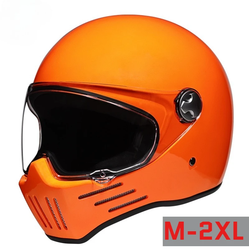 

Vintage Full Face Helmet for Men | Ghost Rider Skull Motorcycle Scooter Helmet | Lightweight for E-Bike, Moped, 4 Seasons Use