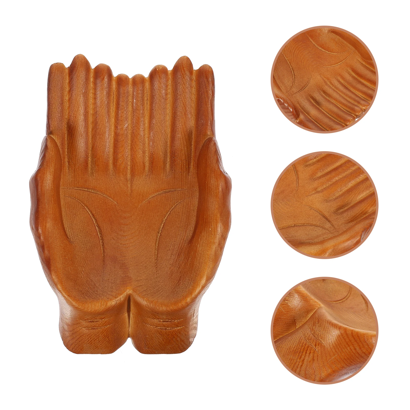 

Exquisite Wooden Carving Jewelry Storage Tray Ring Holder For Home Dresser Bedroom Decor Two- Countertop