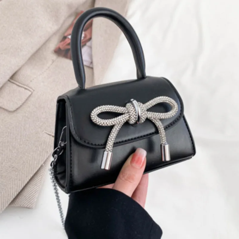 

Bag Bow Shoulder Tie New Handheld Small Popular Chain Crossbody Casual Handbag For Woman High-Quality Messenger Versatile Luxury