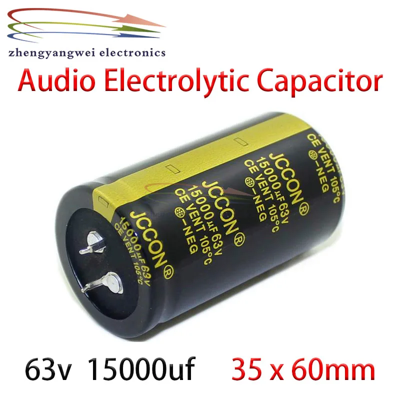

5pcs 35x60mm 63v 15000uf black Audio Electrolytic Capacitor For Hifi Amplifier Low