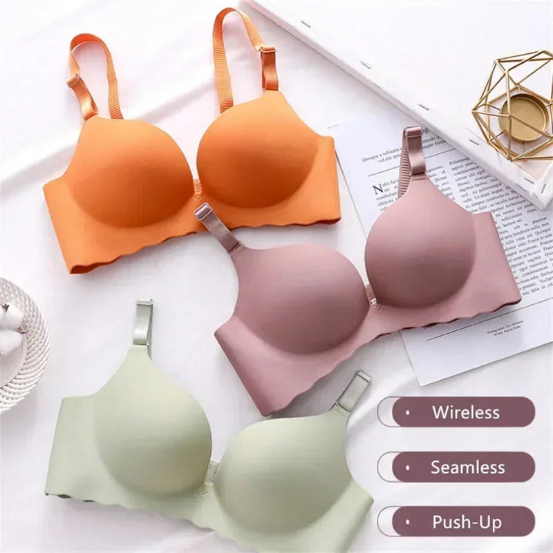 Sexy BH Korsett drahtlose einteilige atmungsaktive Unterwäsche sammeln Push-up-BH für Frauen Dessous nahtlose Bra lette Soutien Schlucht