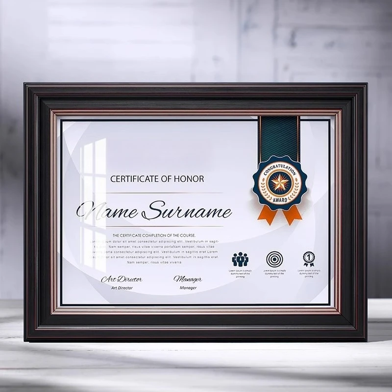 Certificate of Honor Award Certificate Power of Attorney Business License Display Frame A3 Picture Frame Custom Frame