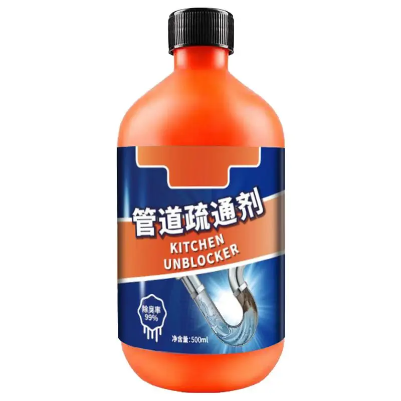 

Shower Drain Clog Remover Powerful Sink Drain Cleaner 500ml Clogged Drain Cleaner Extra Strength Sink Unclogger Liquid Plumber