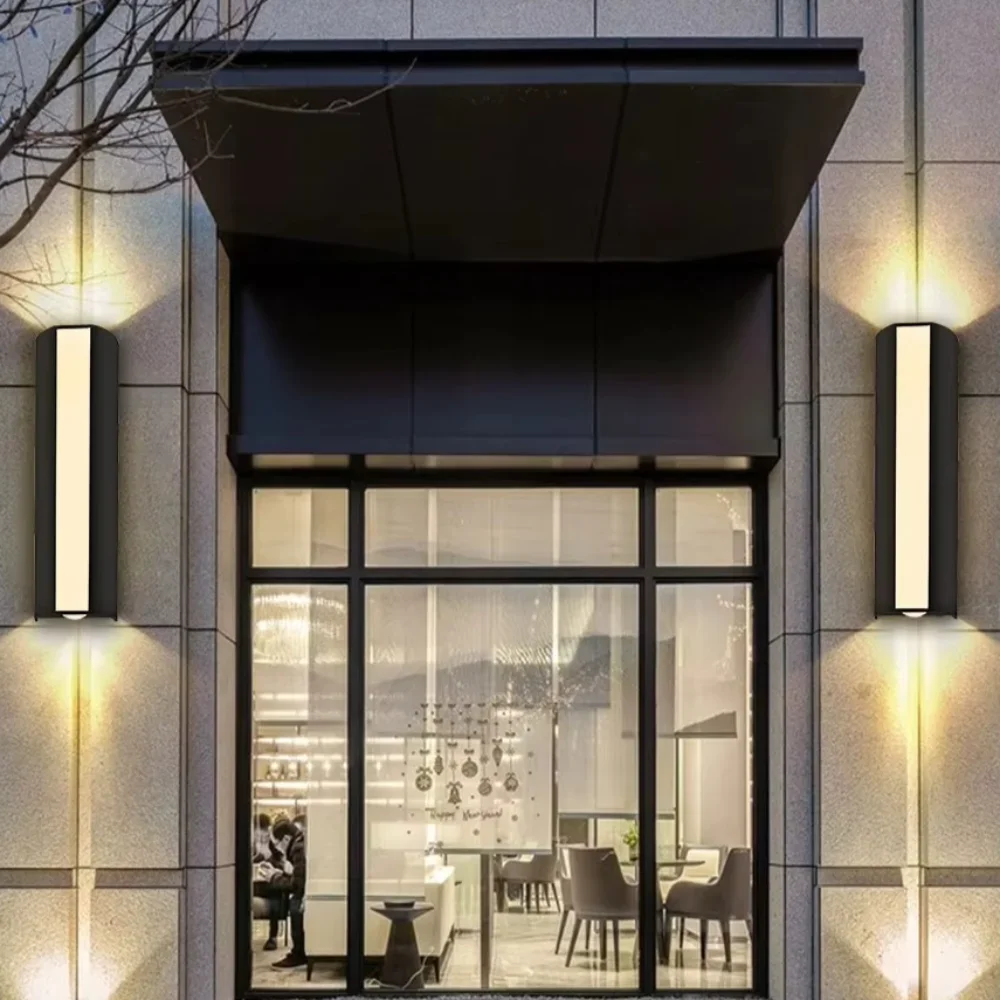 Outdoor LED Porch Wall Light IP66 Waterproof Lamp Warm White Cold White Exterior Wall Mounted Lighting for Home Decor