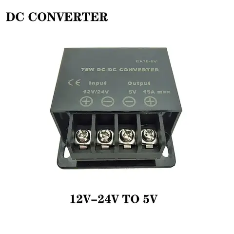 12V 24V a 5V 5A 10A 15A Convertitore DC DC Step Imbottiture Regolatore di Tensione Convertitore Buck Modulo Trasformatore di Alimentazione per Auto