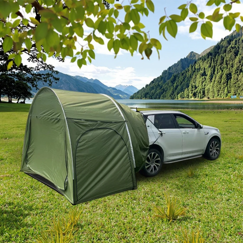 Kundenspezifisches automatisches Zelt für den Außenbereich für Fahrrad, Motorrad, Auto, hinterer Sonnen- und Regenschutz, schnelle Öffnung, Platzaufbewahrung, Markise