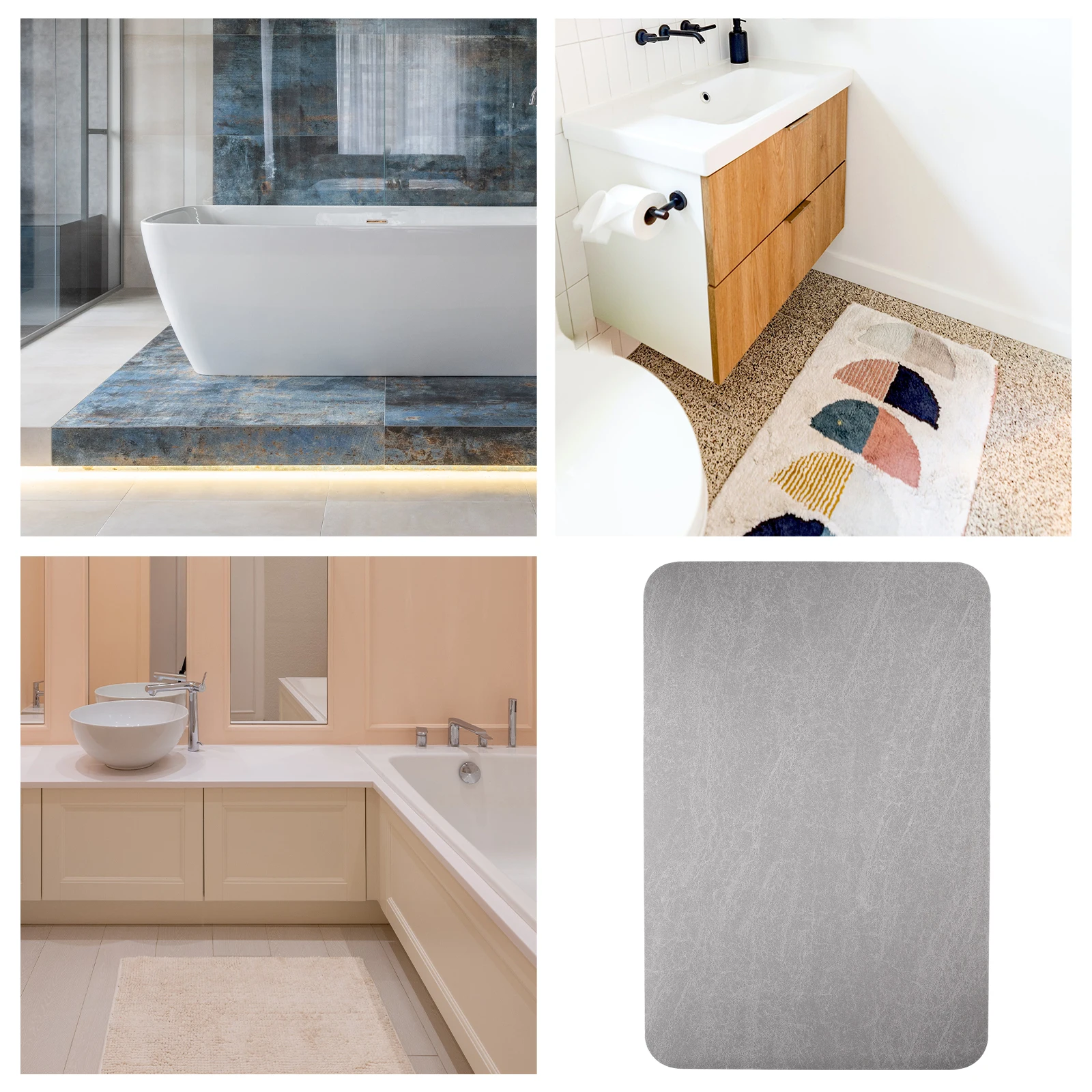 

Absorbent Bath Mat Quick Dry Non- Mats for Bathroom Floor Carpet Front