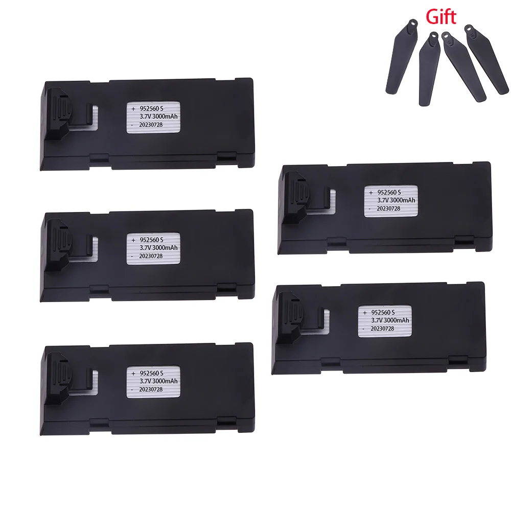 1/2/3/4/5/10Pcs 3.7V 3000mAh RC Drone Battery Accessory For E88 E88PRO Ls-E525 E525PRO K1 Mini Uav Drone Battery Special Rc Part