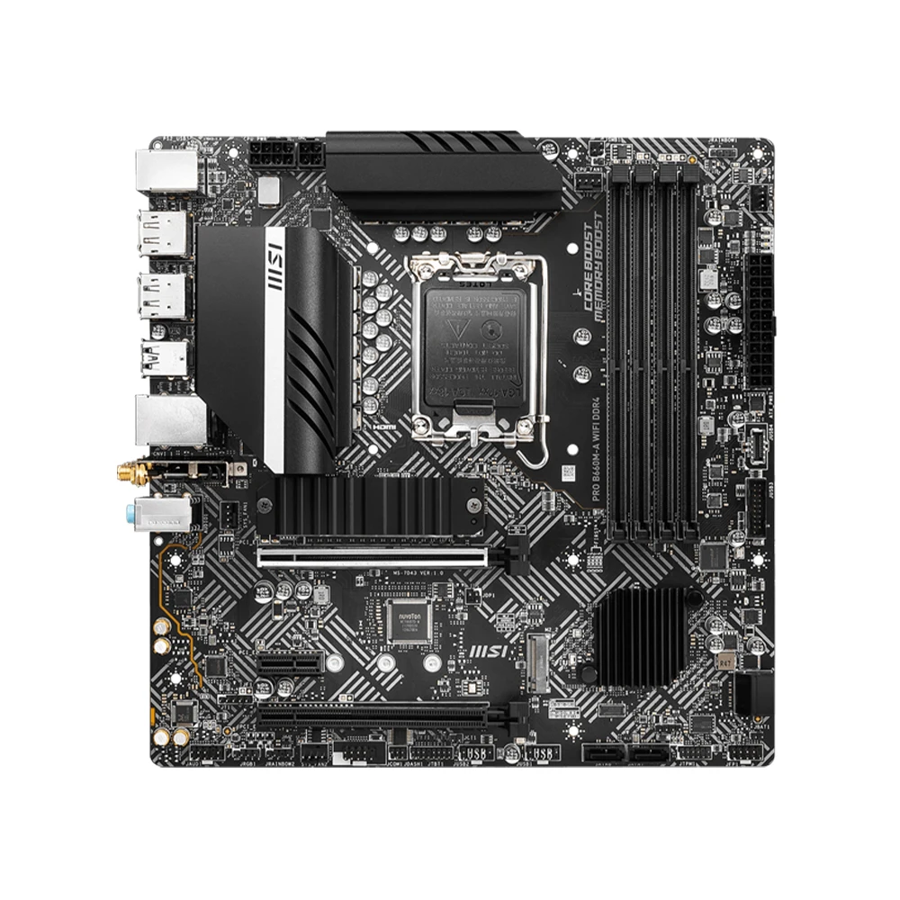 MSI Intel B660 Motherboard PRO B660M-A WIFI DDR4  LGA 1700 support i7-14700K 14400 14100 13400 12700K 12400F cpu DDR4 128G