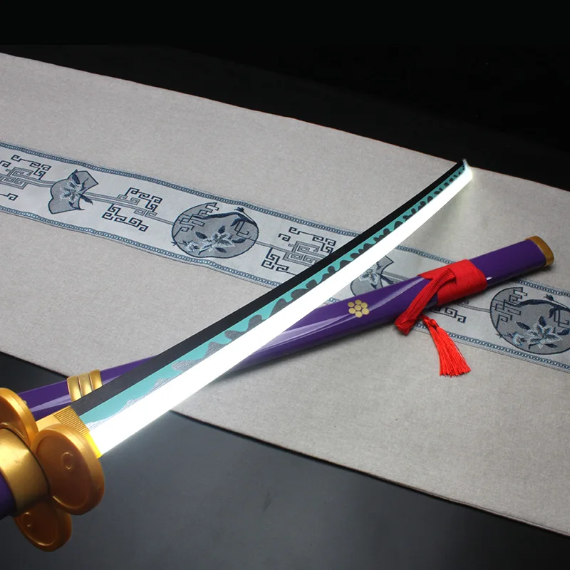 Roronoa Zoro Katana 104cm/41in Luminous Sword Cosplay Props Halloween Gift Enma Purple Wooden Toy Swords