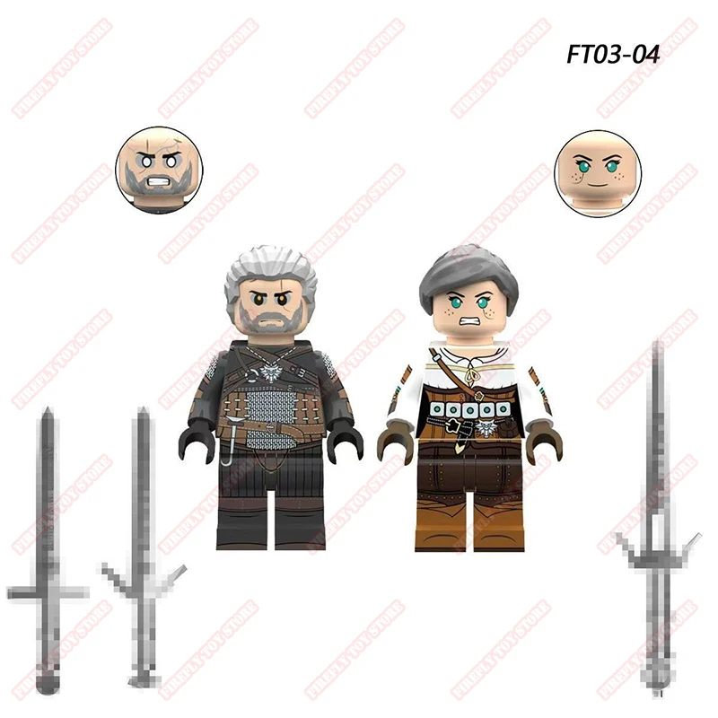 The Witcher 3:Wild Hunt Animation Game Peripheral Toys Geralt Cirilla Small Doll Anime Action Figure Model Collection Cool Gifts