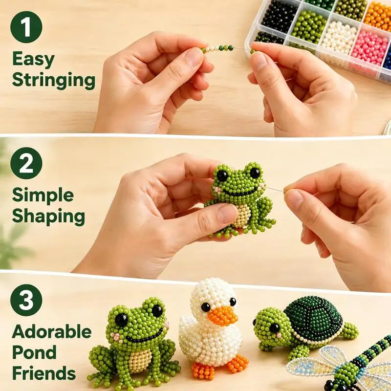 Diy 3D Beaded Bird Craft Kit Hand Woven Bead Animal Set Handicraft Desktop Decoration Holiday Gifts Making Supplies