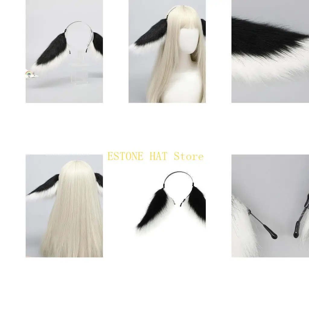 

49MF Handmade Animal Ear Headband Costume Accessories Girl Cosplay Party Headpiece