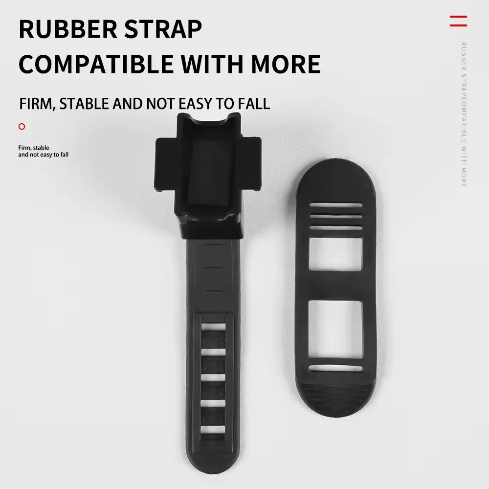 Bike Flashlight Mount Holder Silicone 360 Degree Rotatable Adjustable Anti-Slip Shockproof for Bicycle Handlebar