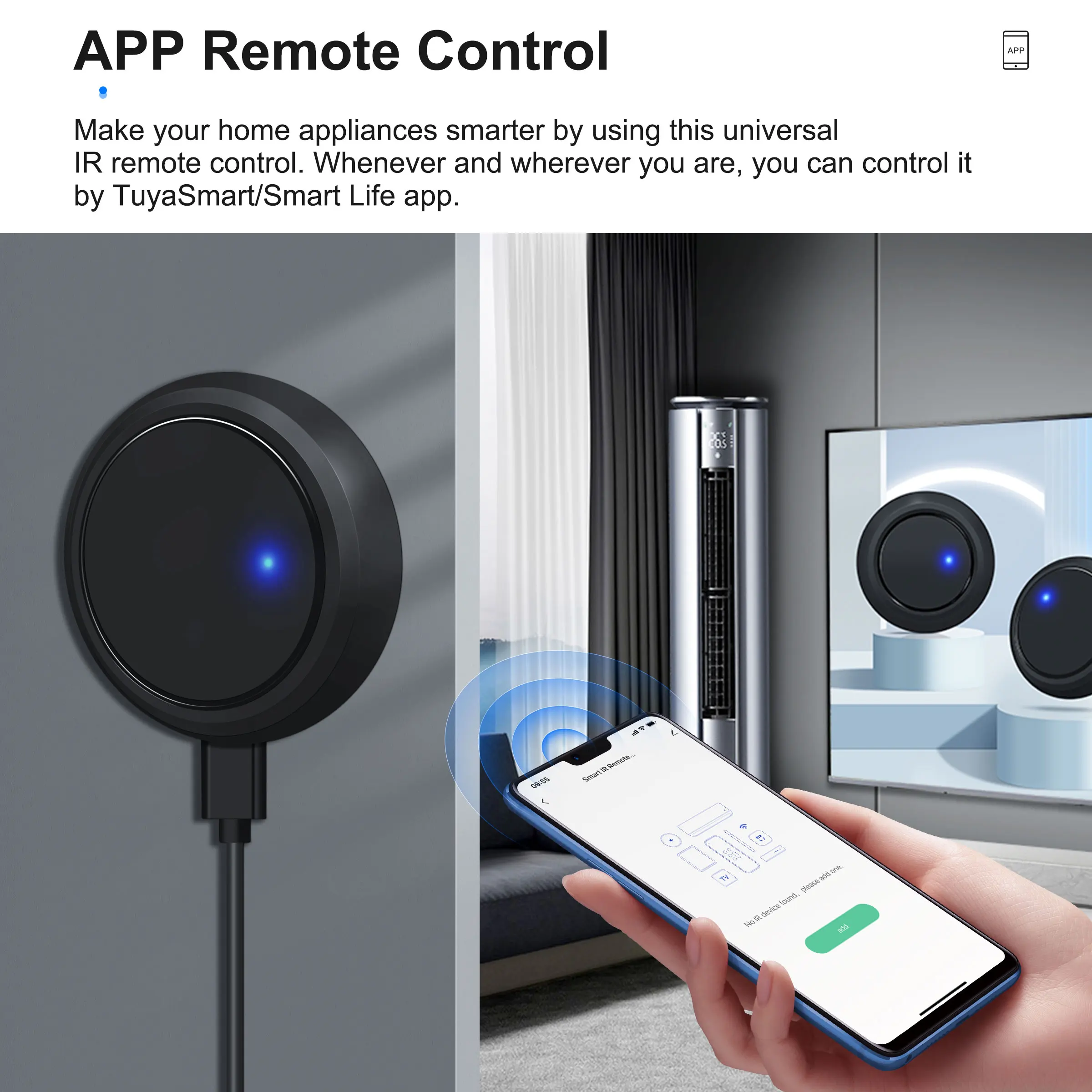 GIRIER-Hub de Control remoto inteligente IR con WiFi, controlador remoto infrarrojo Universal para TV AC, funciona con Alexa Hey Google