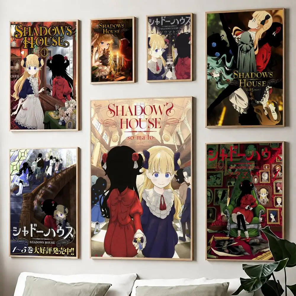 Classic Anime Art S-Shadows House Manga Poster Home Living Bed Room Bar Hallway Sticky Wall Printing Waterproof Aesthetic Decor