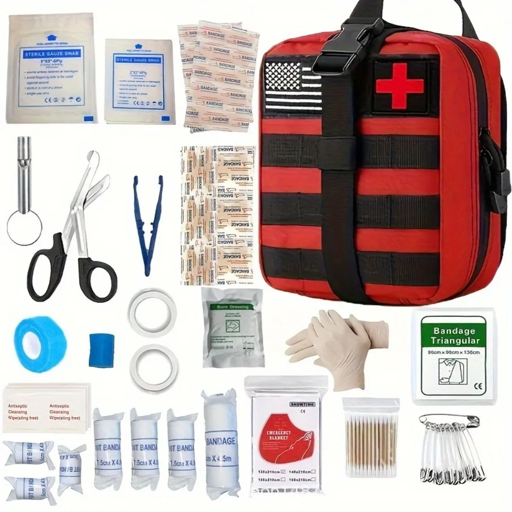 

373PCS Outdoor First Aid Kit Survival Tool Set Wilderness Emergency Gear Camping EDC Kit for Outdoor Adventures Household