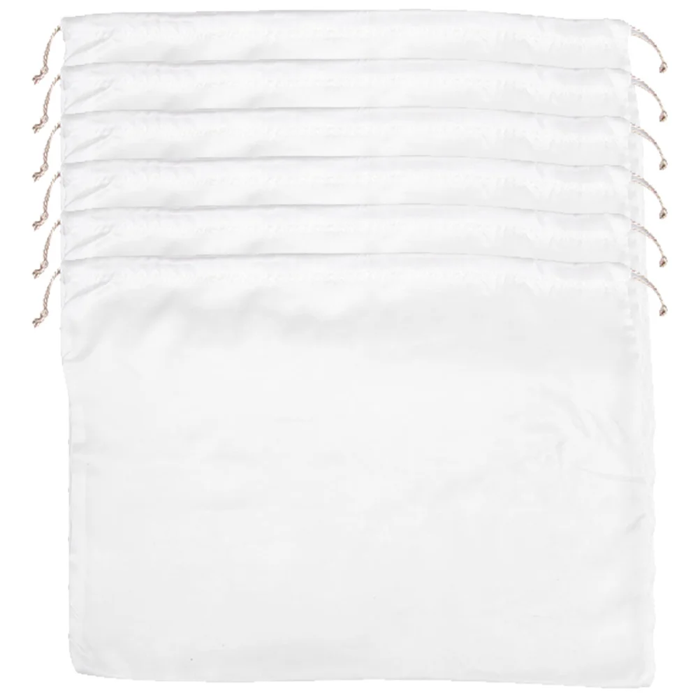 

6pcs Satin Drawstring Bags Dustproof Storage Bags For Underwear Socks Jewelry Travel Gym Nursery School Party Favors Gift