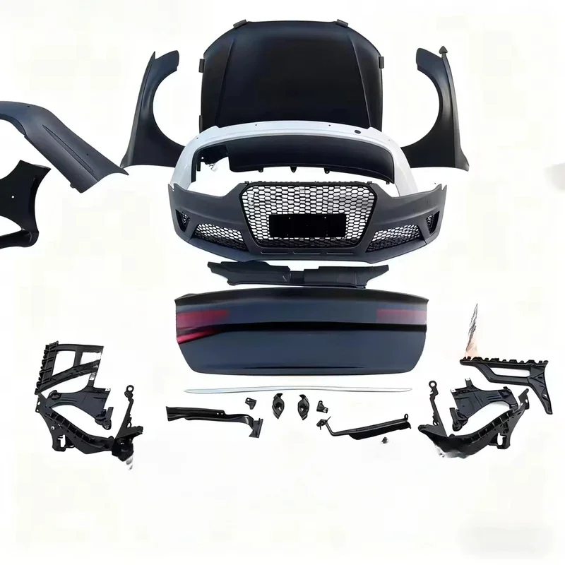 High Quality RS4 B8.5 Style Conversion Body Kit Fit For Audi A4 S4 B8 2008-2012 Includes Front Rear Bumpers Headlights Engine Ho