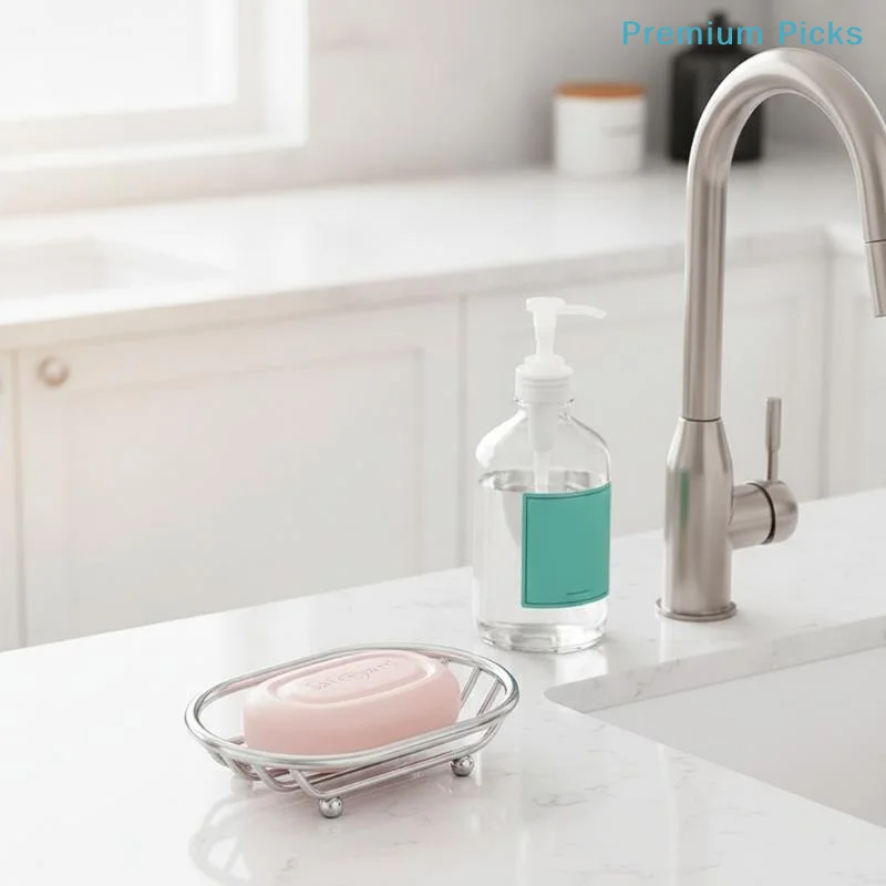 portableNo Drill Soap Dish Rust Resistant Drainage Rack Wall Mounted Self Draining Holder for Bathroom Shower