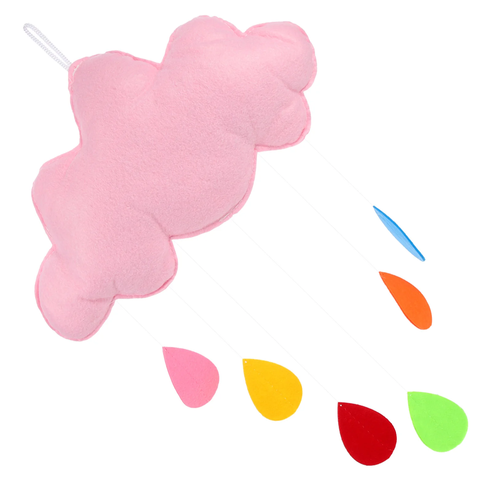 

1Pcs Pink Cloud Raindrop Felt Hanging Decoration Size Ornament Pendant Room Wall Hanging Backdrop Garden Car Interior
