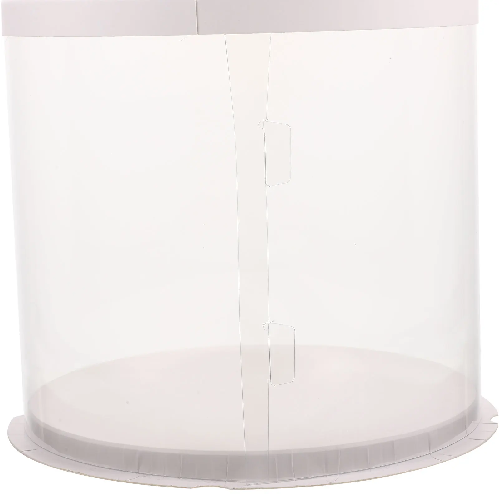 

2 Pcs Cake Box Clear Boxes with Handle Cakebox Transparent Stand White Birthday Carrier Lid Bakery