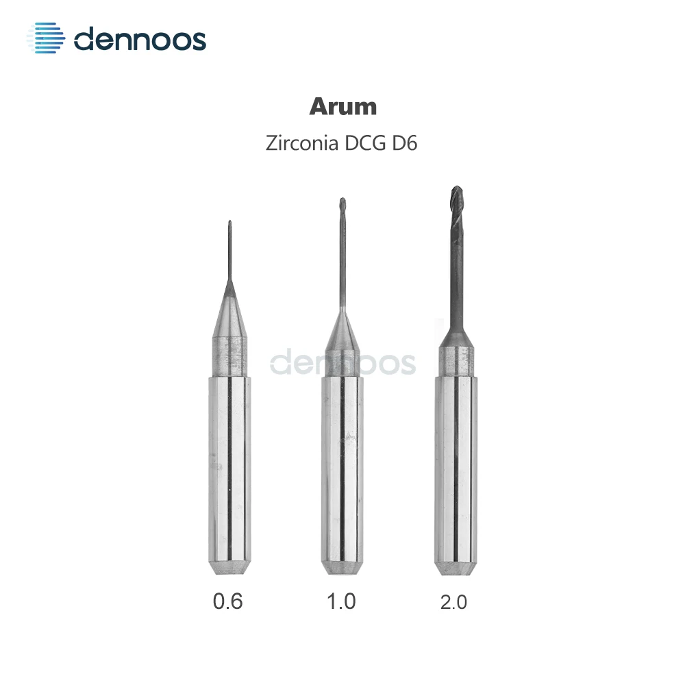 ARUM Zirkonoxid-Fräser D6 Schaft DCG/DC/DLC Beschichtung Schleiffräser 55,5 mm Länge 2,0/1,0/0,6 mm Durchmesser Arum Fresa Werkzeuge – Detail 2
