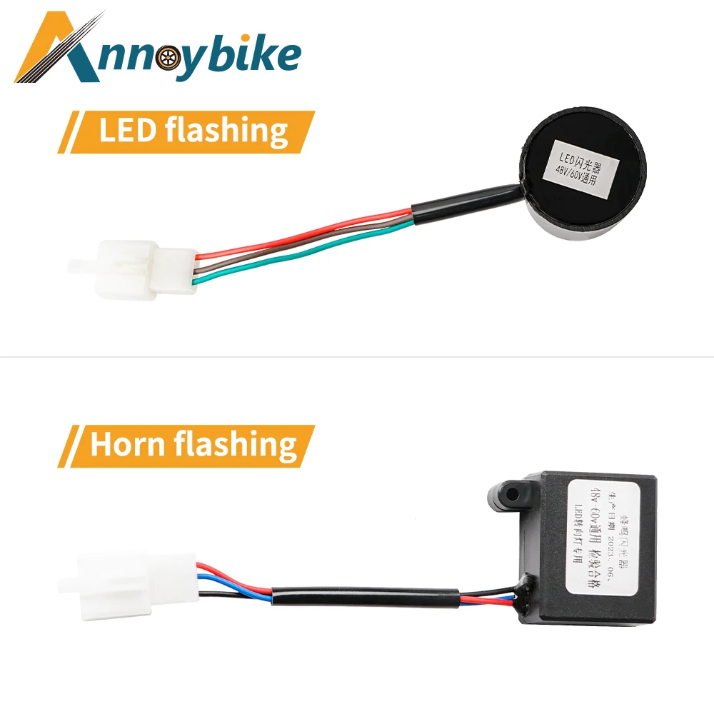 4PCS LED Motorcycle Electric Bicycle Light Set 48V 60V Flashing Dynamic LED Turn Signals dicator Horn Scooter Lamp Accessories
