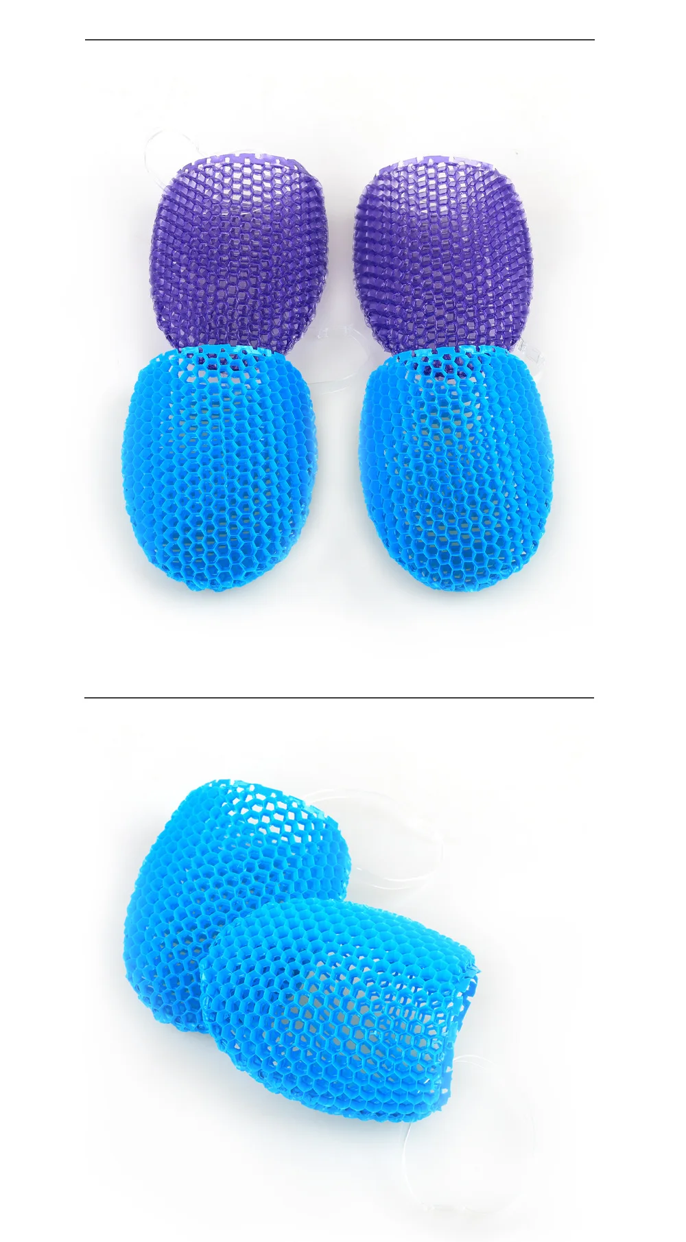 

Многоразовые отшелушивающие перчатки-мочалки для спины - с сотовой структурой из ТПУ и длинной ручкой для душа и ванны