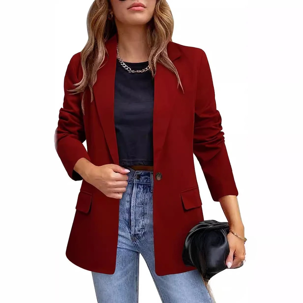 우아한 여성 캐주얼 정장 맞춤형 블레이저 여성 의류 한국 여성 슬림 롱 대형 코트 Outerwears의 새로운 기능