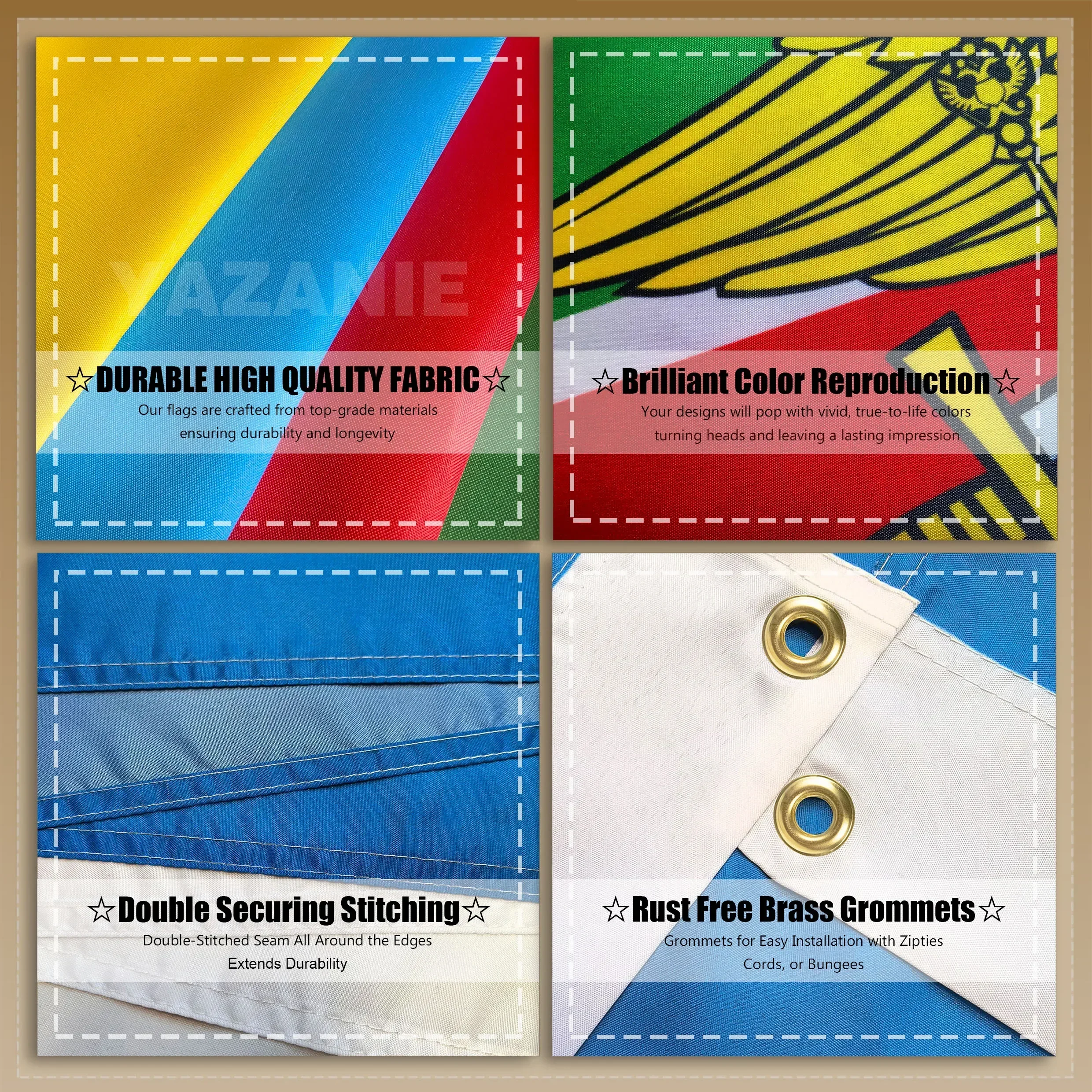 Bandera personalizada de doble cara, 3x5, 4x6 pies, impresión al aire libre, logotipo propio/diseño/palabras, pancartas de doble costura de colores vivos con ojales de latón