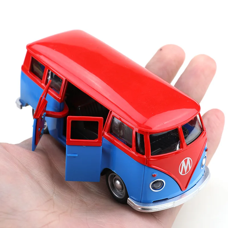Modelo de autobús de aleación 1:38, juguetes para niños, Mini modelo de autobús de viaje urbano de Metal de 11cm, modelo de coche fundido a presión, regalos de colección (bolsa)