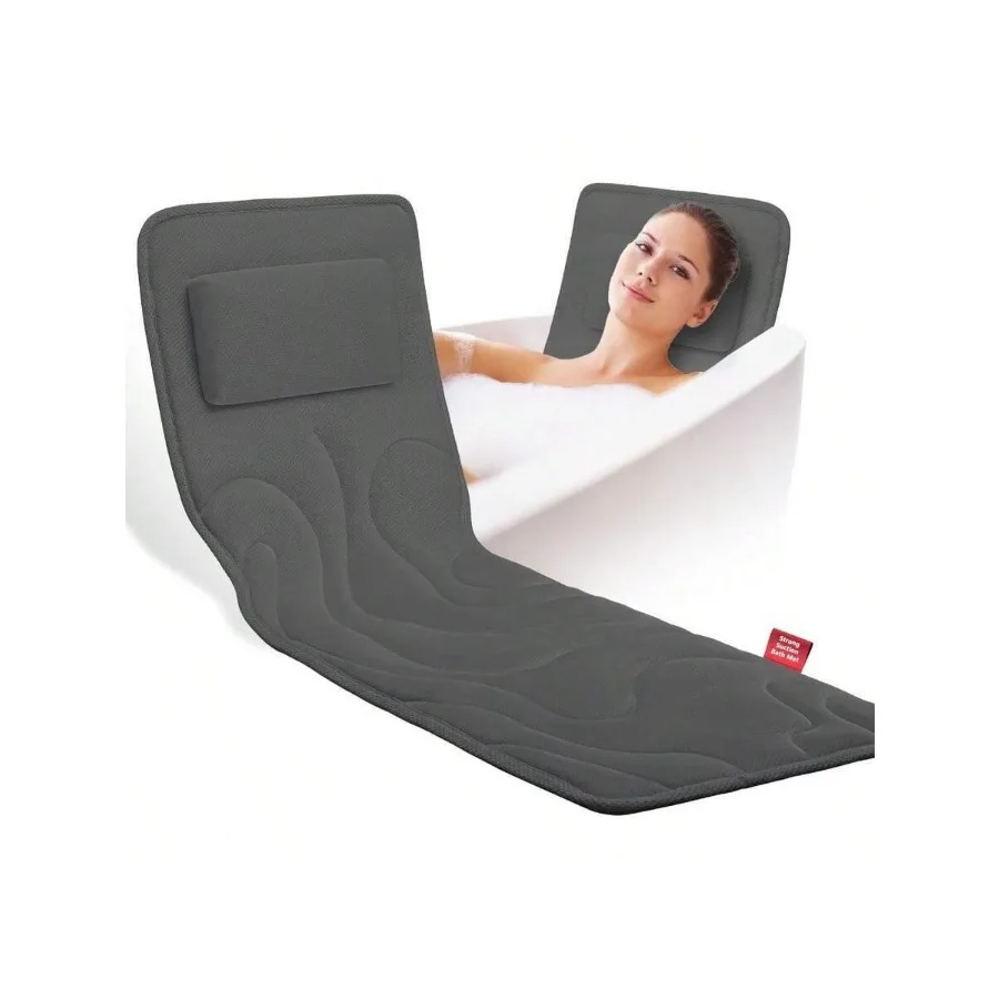 

AWYYFull Body Bath Pillow For Tub Extra Thick 4D Air Mesh And Quick-Dry Spa Pillow For Head Neck And Beck Support Non-Slip Suct