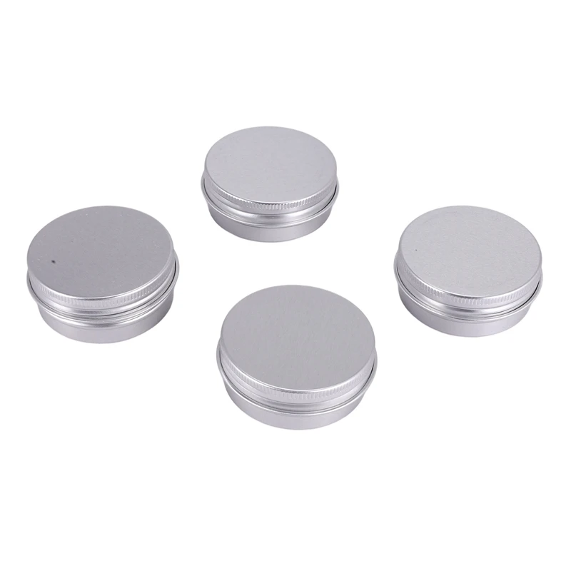 30 Pack Screw Top Round Metal Lip Balm Tins Containers Lids (1Oz)