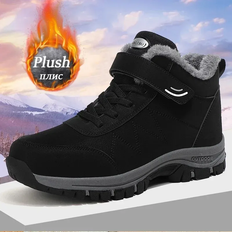 Men Hiking Boots Outdoor Mountain Climbing Sneaker Mens Top Quality Casual Snow Boots Waterproof Warm Winter Shoes Man Trekking