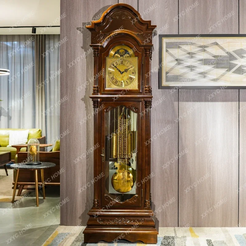 XXFloor clock Living room Villa  retro mechanical pendulum clock Large table clock Classical