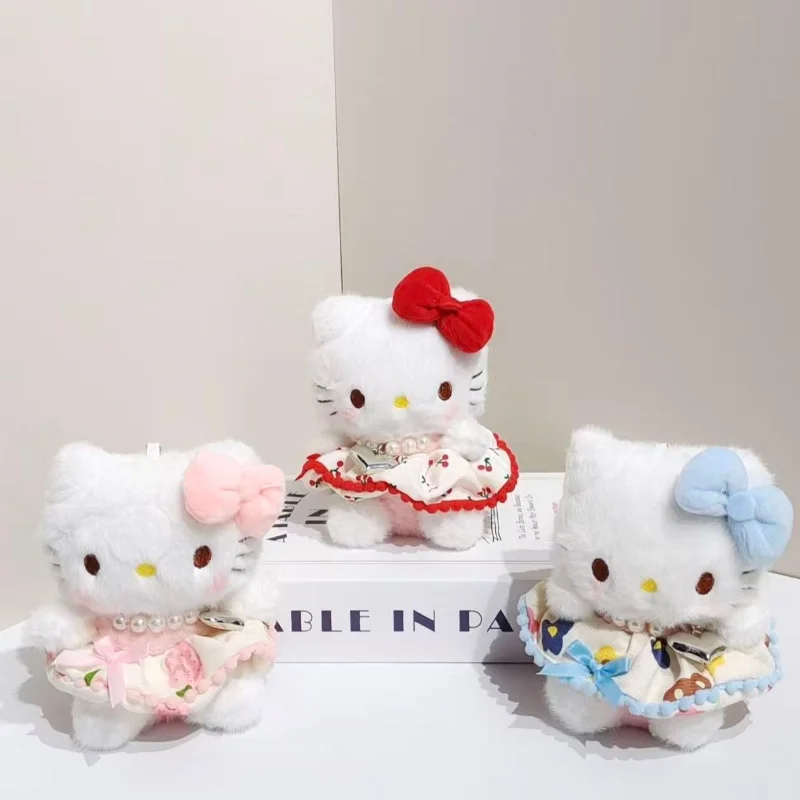 

Милый плюшевый брелок Sanrio Hello Kitty с героями мультфильмов, креативная плюшевая игрушка для девочек, интерьер автомобиля, рюкзак, подвесной орнамент, праздничные подарки