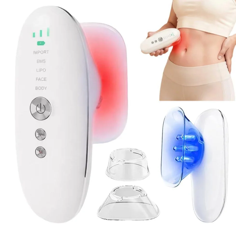 5 in 1 Microcurrent Facial Beauty Instrument with LED Body Sculpting Machine Face & Body Care Device Negative Pressure Massager