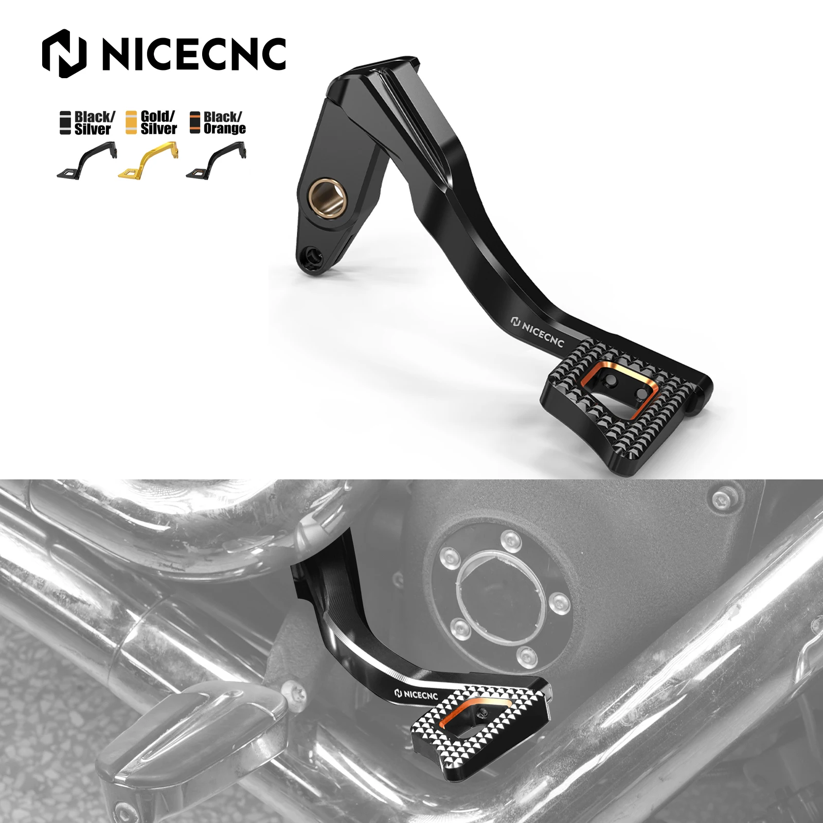 

Для Harley Dyna Wide Glide/Street NICECNC комплект педалей заднего тормоза для Harley Dyna Bob Low Rider FXDLS 2016-2017 Fat Bob FXDF