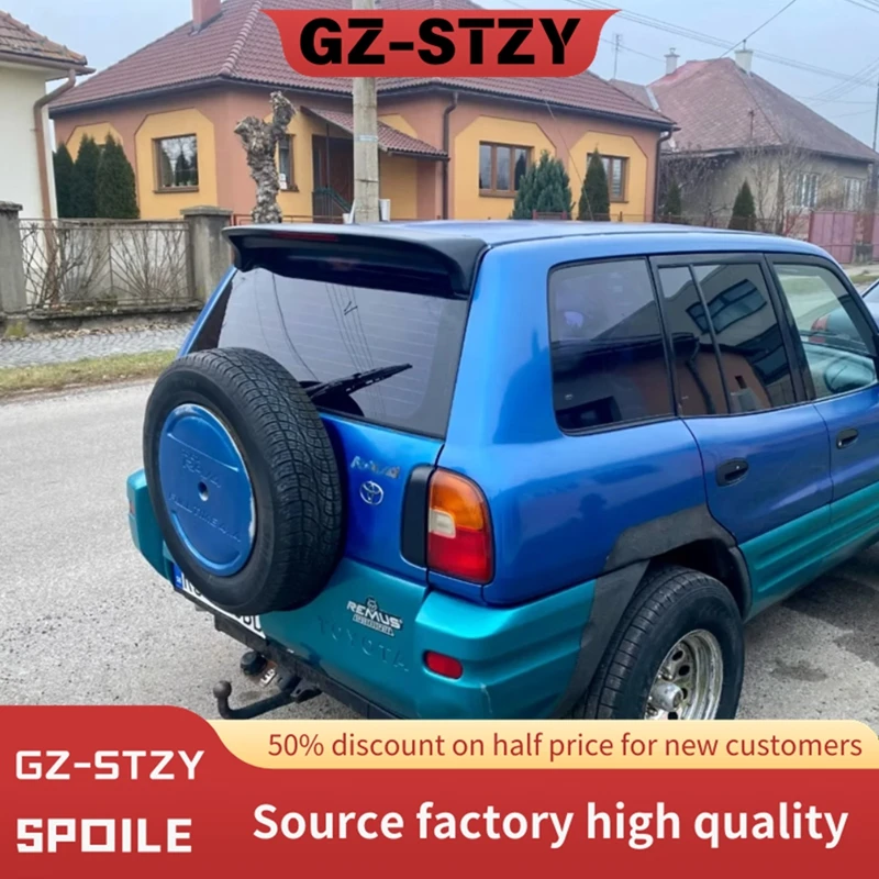 

For Rav4 Spoiler 1994-1998 Toyota Rav4 RAV-4 Spoiler WDKL ABS plastic Material Car Rear Wing Color Rear Spoiler