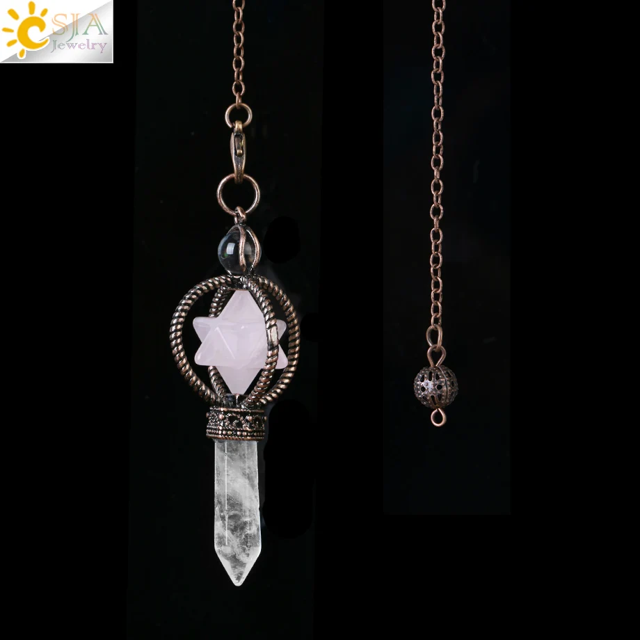 CSJA Esotericism Crystal Pendulum for Dowsing & Divination