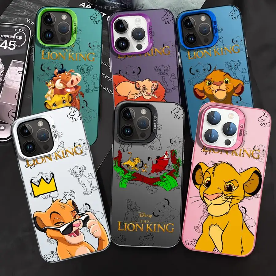 Disney The Lion King Simba Telefoonhoesje voor iPhone 16 15 14 Pro Max X XS 12Pro 11 XR 13 14Plus 11Pro 12 Schokbestendige Shell Cover