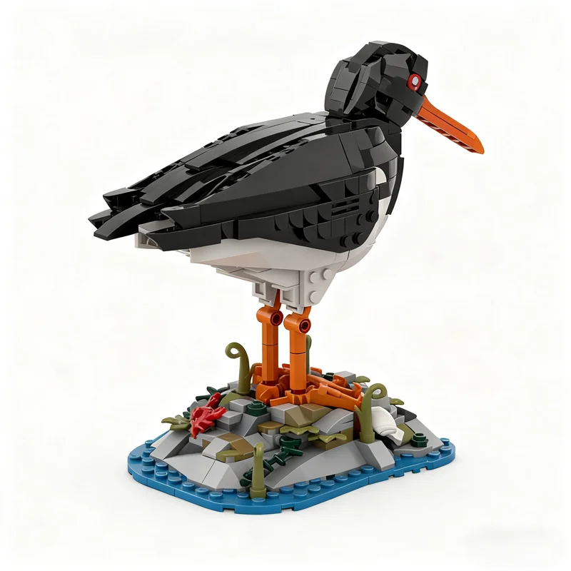 522 stücke MOC Oystercatcher Harry Modell Bausteine Bau DIY Kreative Idee Spielzeug Weihnachten Geschenke Bildung Ziegel Kinder