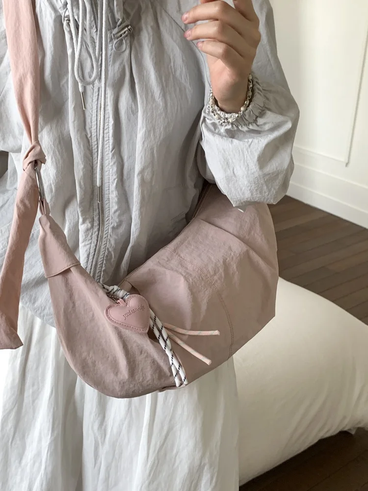 

Korean Sle Casual Nylon Dumpling Bag Women's Large Capaci Versatile Crossbody Bag for Leisure Single oulder Tote Bag