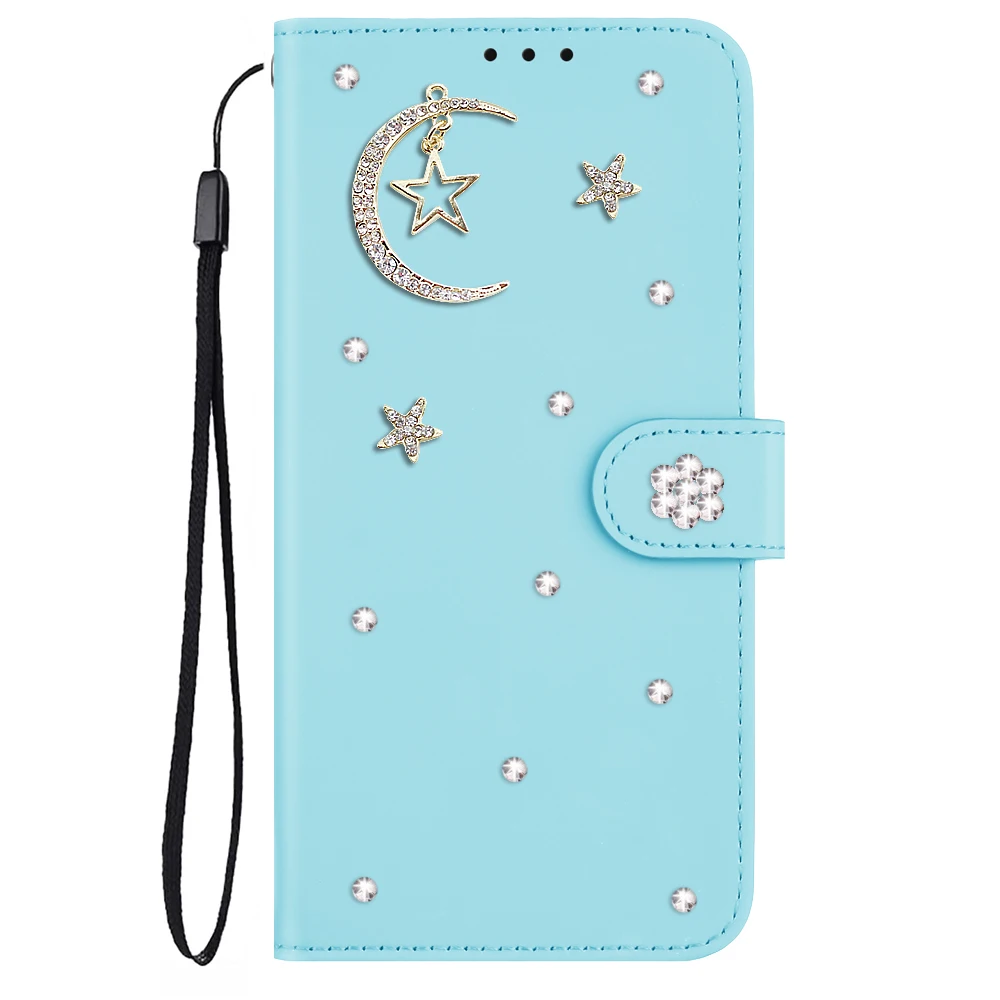 NEW Bling Leather Phone Case for iphone 15 14 13 11 12 16 Pro Max XR 7 8 Plus SE 2 Wallet Protection Soft Silicone Cover Funda